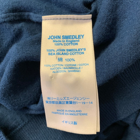 TODD SNYDER Size XL Blue Knit Cotton Polo