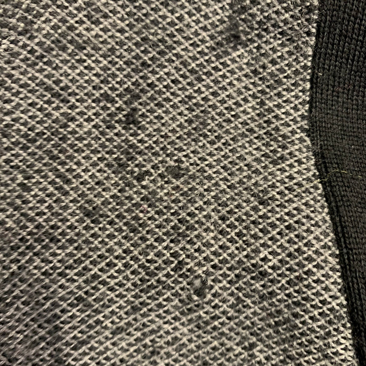 RAG & BONE Size L Grey Black Geometric Wool V-Neck Vest