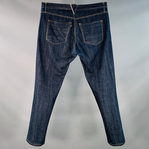 3 X 1 Size 36 Blue Indigo Cotton Selvedge Twill Contrast Stitch Button Fly Jeans