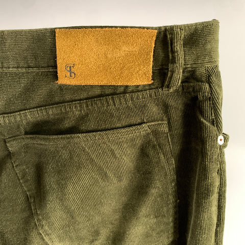 TODD SNYDER Size 36 Green Olive Corduroy Cotton Blend Pants