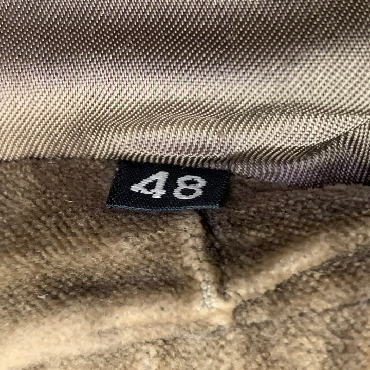 CoSTUME NATIONAL Size 38 Brown Textured Cotton Metal Blend Velvet Notch Lapel Jacket