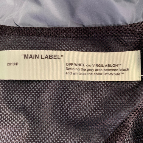 OFF-WHITE Size L Teal Polyamide Zip Up Jacket