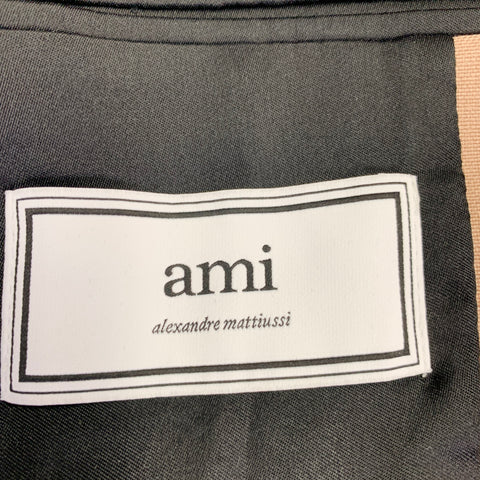 AMI by ALEXANDRE MATTIUSSI Size 38 Tan Wool Peak Lapel Double Breasted Sport Coat
