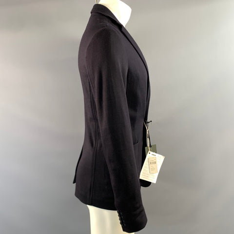 Z ZEGNA Size 34 Navy Wool Blend Blazer Jacket