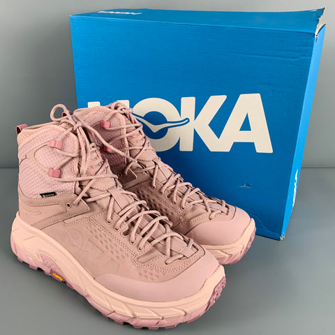 HOKA Size 9.5 Pink Leather High Top Athletic Sneakers