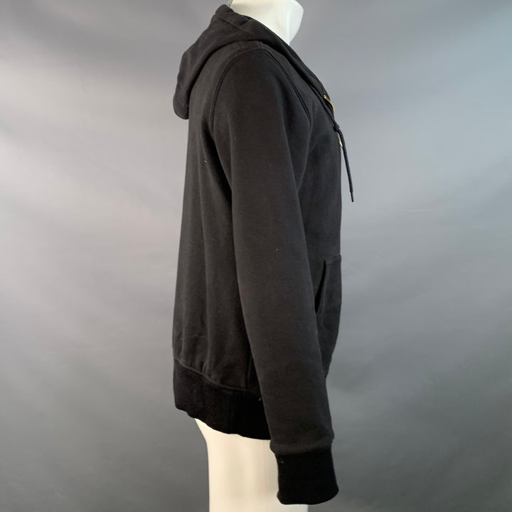 ADAM KIMMEL x CARHARTT Size M Black Cotton Blend Zip Up Hooded Sweatshirt