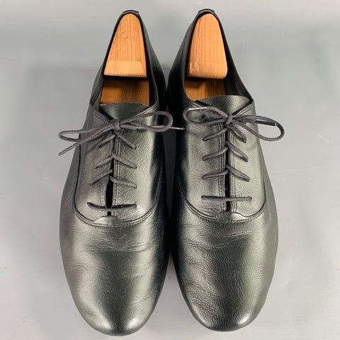 REPETTO Size 11 Black Leather Oxford Lace-Up Shoes