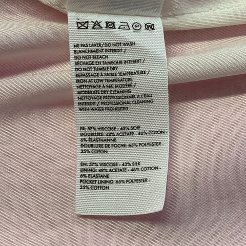 Veste Blazer Jacquemus Taille S Le Raphia Rose Fluo Blanc Mélange Viscose Col Cranté