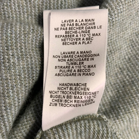 PAUL SMITH Size L Grey Lambswool Cotton Crew Neck Pullover