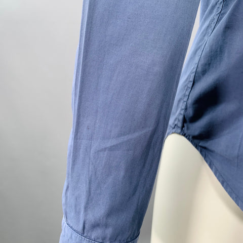 BAND OF OUTSIDERS Size M Blue Cotton One Pocket Long Sleeve Shirt