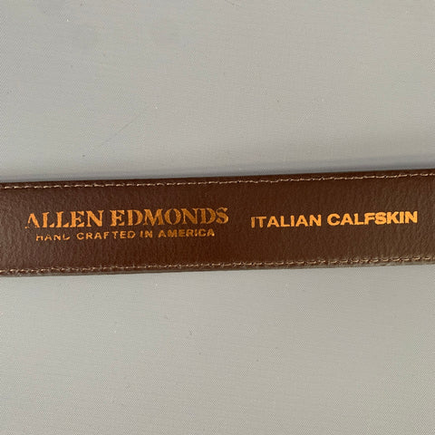 ALLEN EDMONDS Size 34 Brown Calf Skin Leather Belt