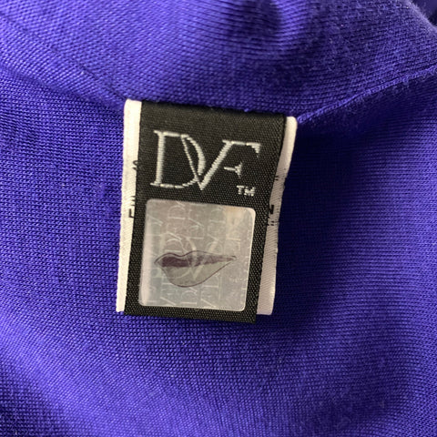 DIANE VON FURSTENBERG Size 4 Royal Blue Rayon nylon Lace Cocktail Dress