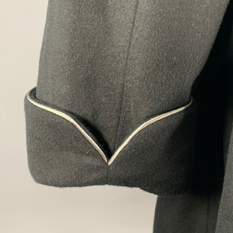 SAKS FIFTH AVENUE Size XL Black Cashmere Smoking Jacket