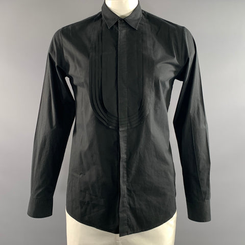 MAISON MARTIN MARGIELA Size L Black Cotton Long Sleeve Shirt