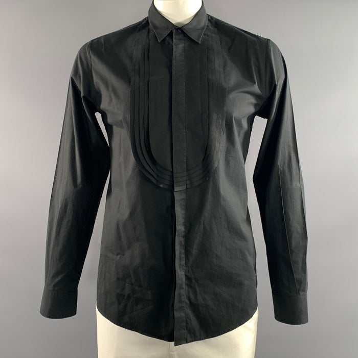 MAISON MARTIN MARGIELA Size L Black Cotton Long Sleeve Shirt