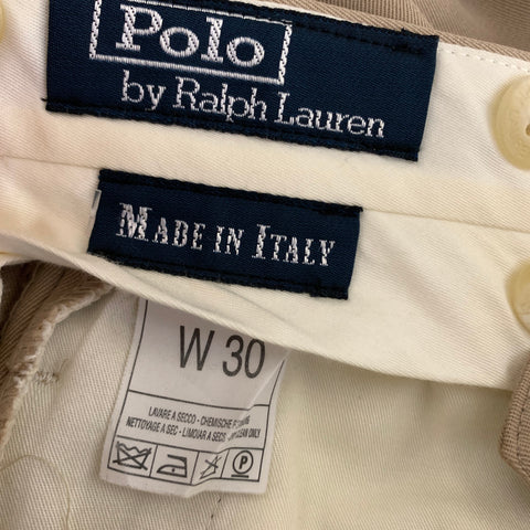 RALPH LAUREN Size 30 Cream Wool Pleated Dress Pants