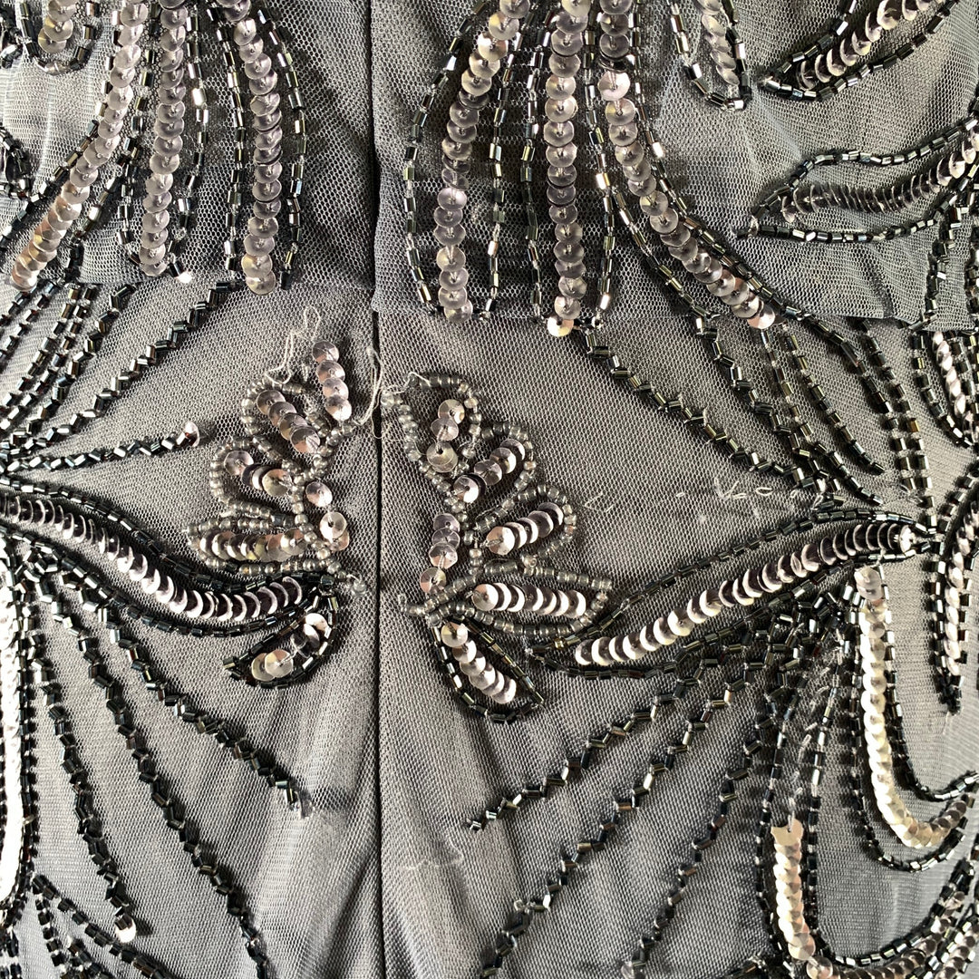 ADRIANNA PAPELL Size L Moonscape Floral Long Cocktail Dress