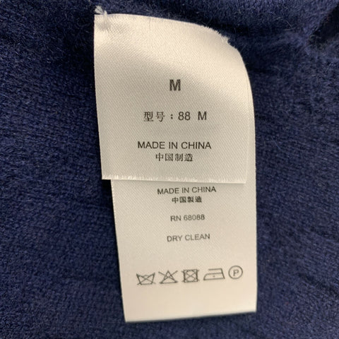Haut décontracté à manches courtes en cachemire bleu marine taille M TSE