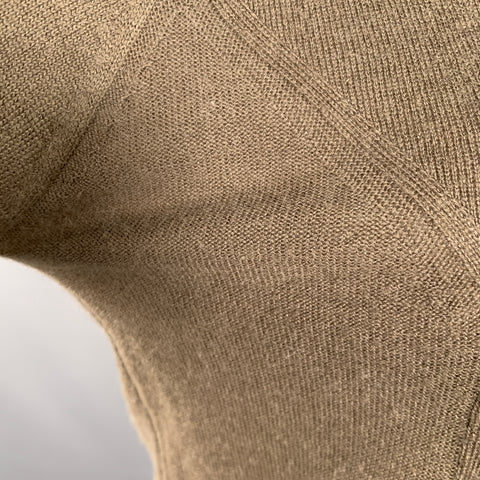 MAXSTUDIO Size S Taupe Cashmere Blend Knit Long Sleeve Pullover
