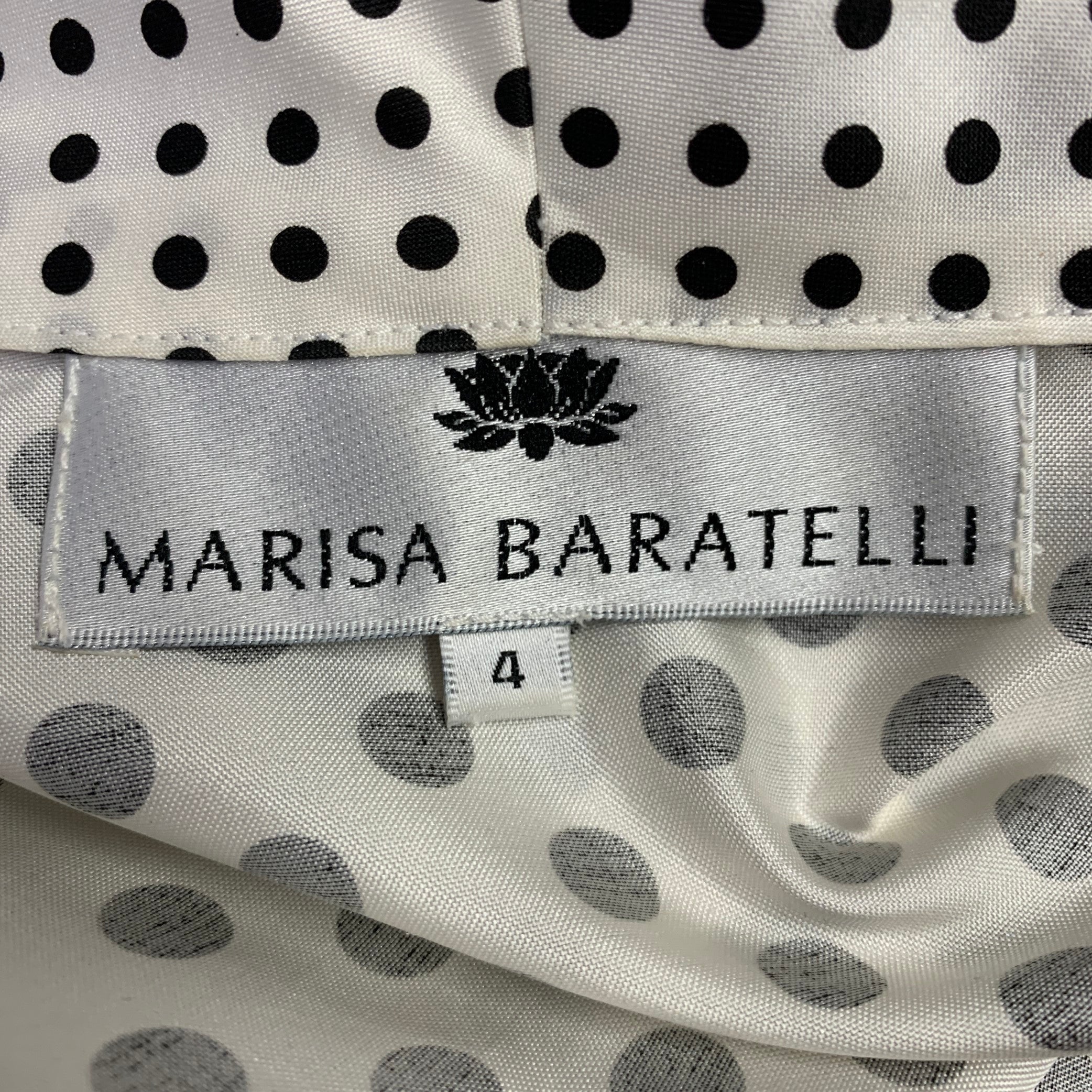 MARISA BARATELLI Size 4 White Black Silk Belted Polka Dot Jacket – Sui  Generis Designer Consignment