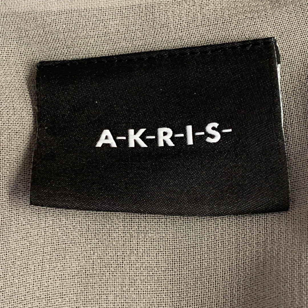 AKRIS Size 12 Grey Linen Wool Melange Sleeveless Knee Length Sheath Dress