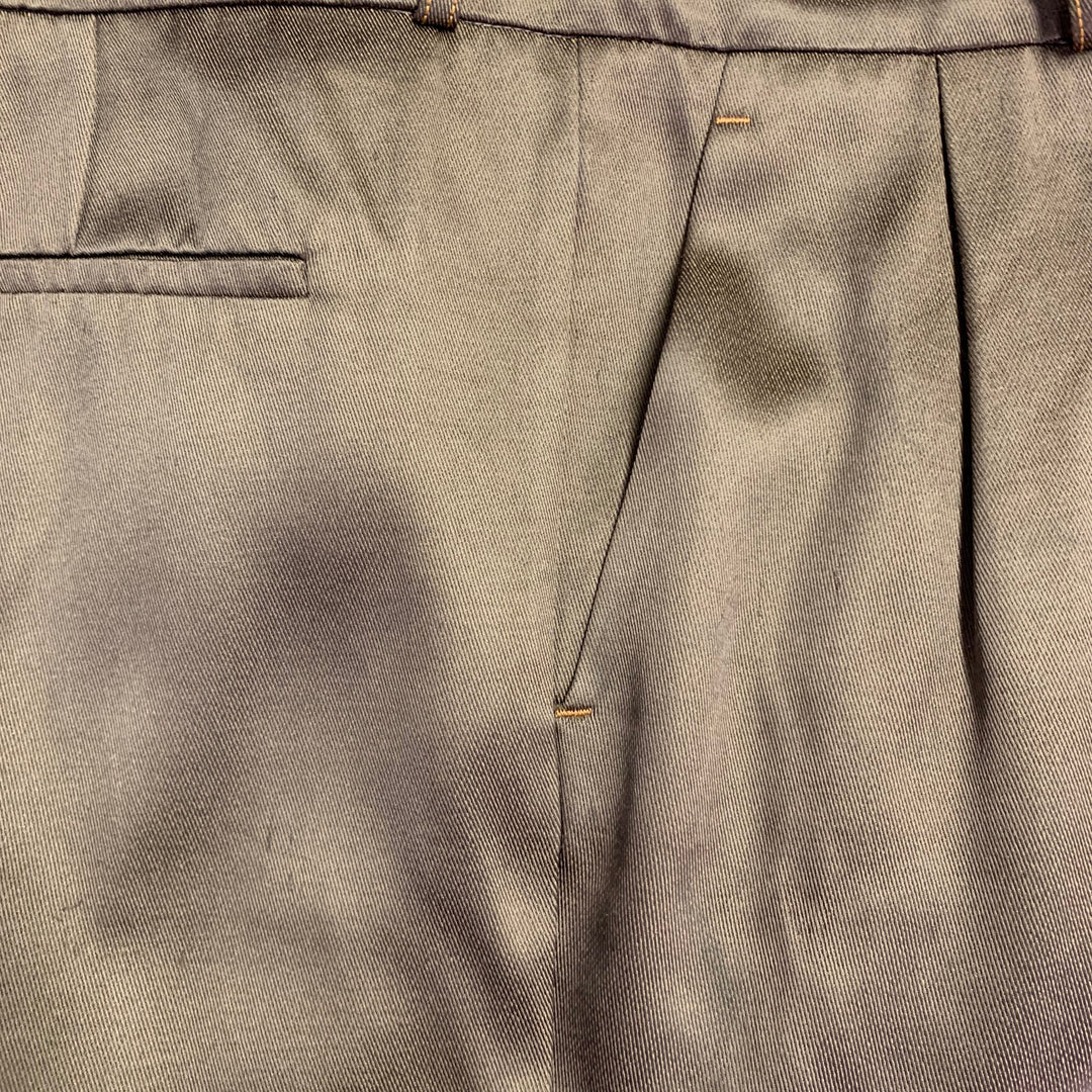 SIES MARJAN Size 34 Brown Acetate Blend Pleated Dress Pants