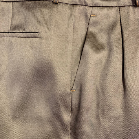 SIES MARJAN Size 34 Brown Acetate Blend Pleated Dress Pants