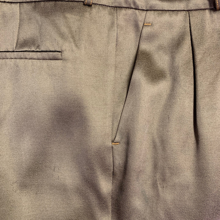SIES MARJAN Size 34 Brown Acetate Blend Pleated Dress Pants