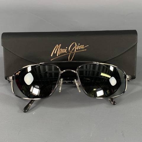 MAUI JIM Black Grey Tortoise Acetate Metal Sunglasses