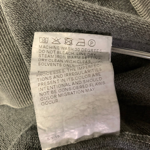 ACRONYM Size XL Grey Wash Cotton Hooded Sweatshirt