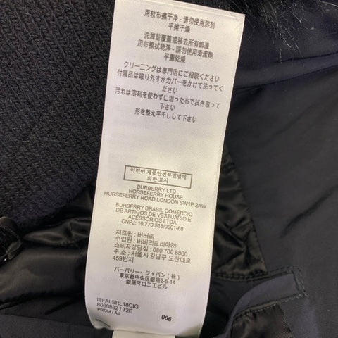 BURBERRY Fall-Winter 2022  Size 40 Black Textured Polyamide Off-Shoulder Coat