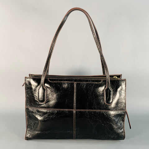 HOBO Black Patent Leather Shoulder Bag Handbag