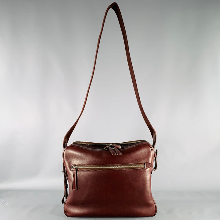 HERMES 2013 Hebdo Reporter Burgundy Togo Leather Palladium Messenger Bag