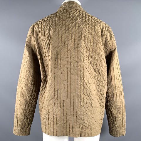 RUE DE TOKYO Size M Khaki Olive Quilted Cotton Blend Jacket