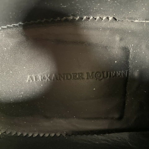 ALEXANDER MCQUEEN Size 9 Black Leather Monk Strap Loafers