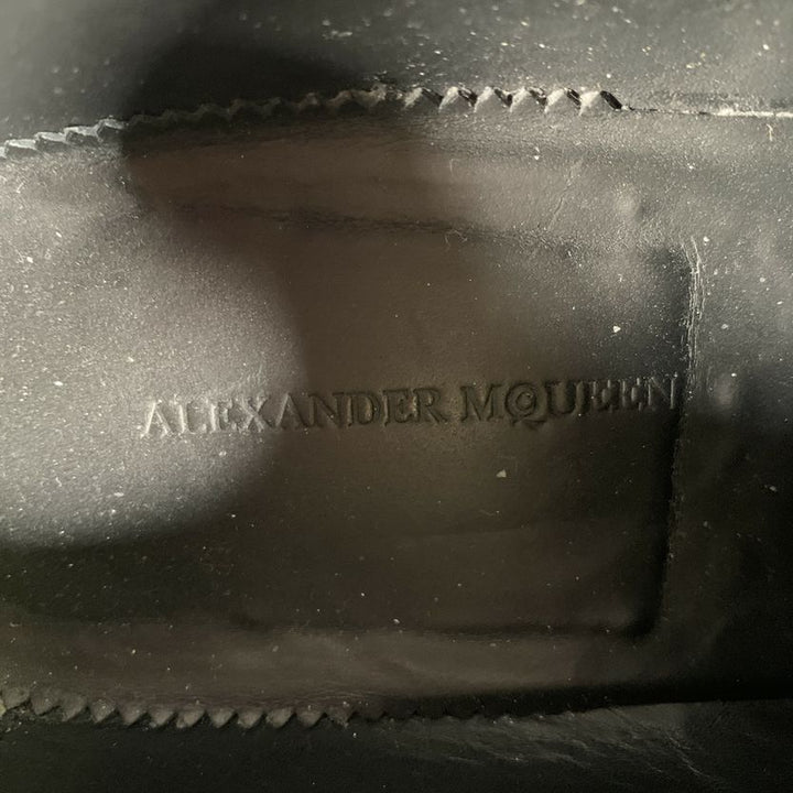 ALEXANDER MCQUEEN Size 9 Black Leather Monk Strap Loafers