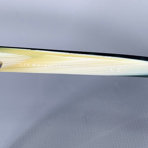 BALENCIAGA Black Yellow Acetate Cat Eye Sunglasses