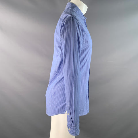SCOTCH AND SODA Size M Blue White Stripe Cotton Long Sleeve Shirt