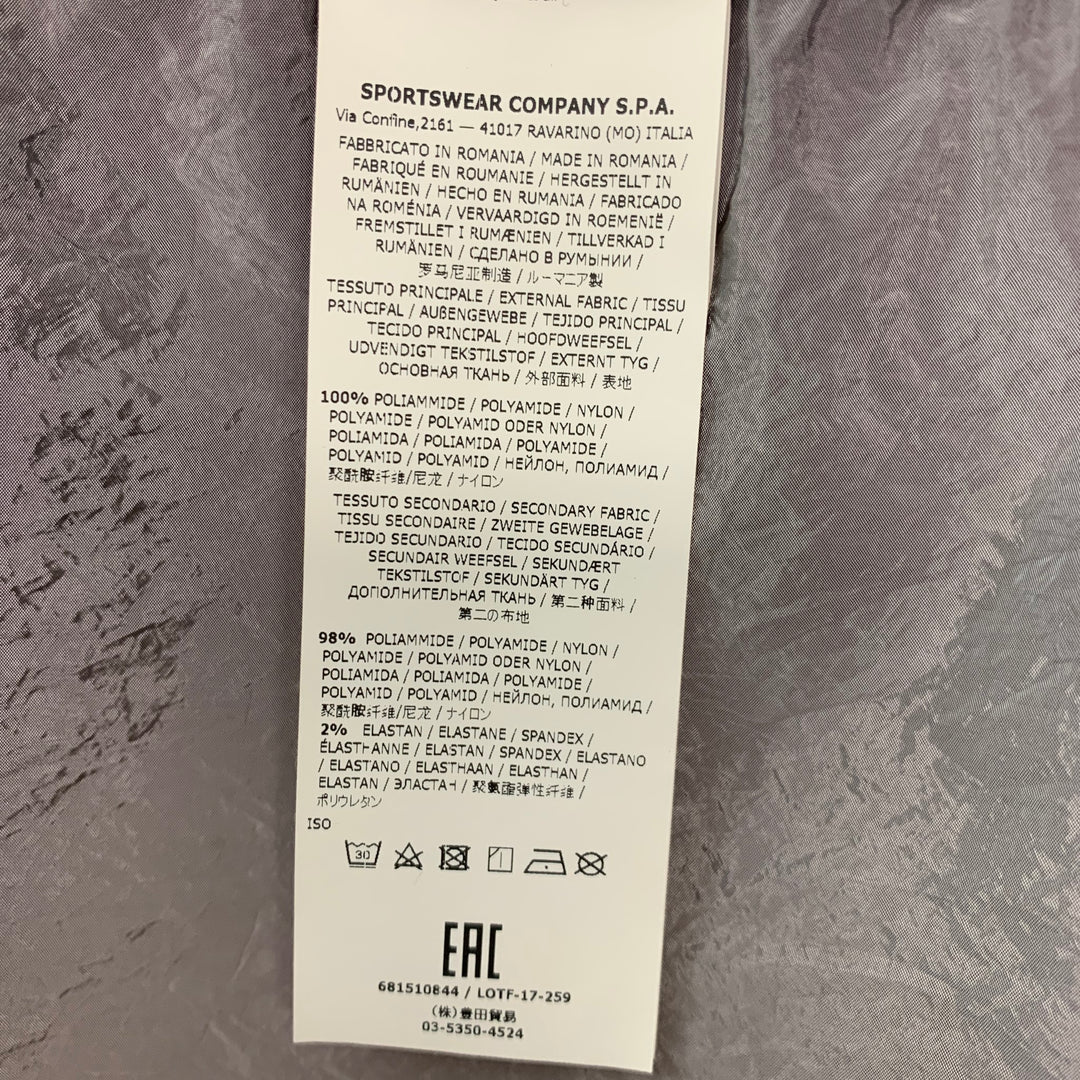 STONE ISLAND Taille L Veste zippée en polyamide métallisé gris