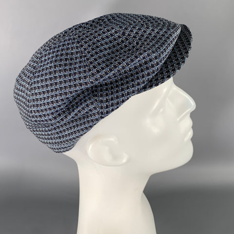 BORSALINO Size 7.75 Blue Light Blue Geometric Cotton Hats