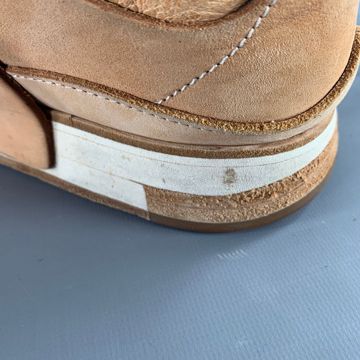 HENDER SCHEME Size 12 MIP-12 Beige Natural Leather Lace-Up Sneakers