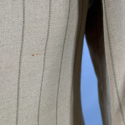 PRADA Size 44 Regular Tan Brown Pinstripe Viscose Linen Sport Coat