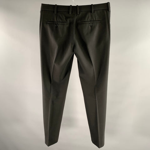NEIL BARRETT Size 32 Black Zip Pocket Polyester Blend Skinny Pants