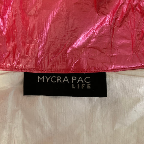 MYCRA PAC Size S M Pink Polyeurethane Metallic Zip Up Coat