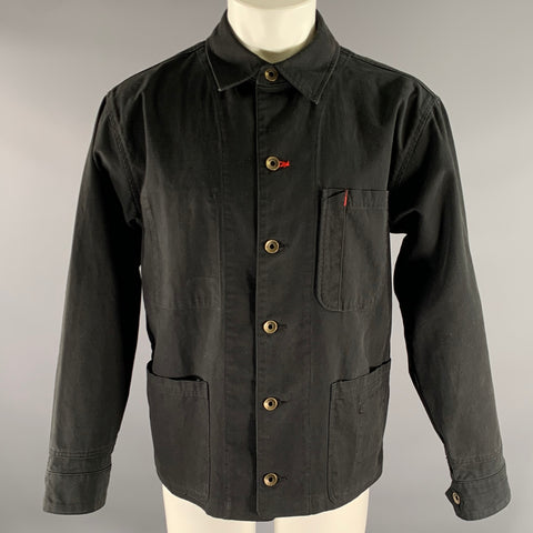 IMPERFECTS Size M Black Cotton Chore Jacket