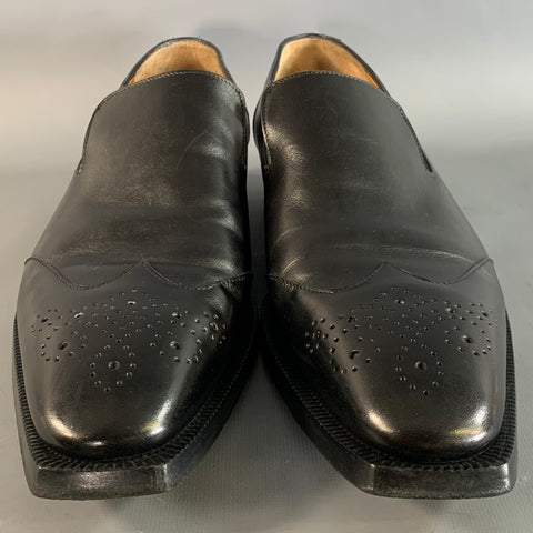 CERTO Size 10 Black Wingtip Leather Oxford Loafers
