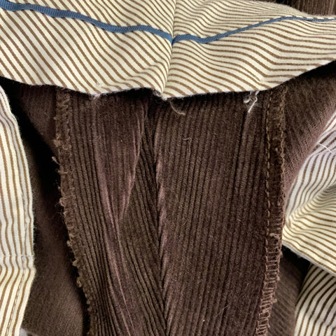 SAKS FIFTH AVENUE Size 36 Brown Corduroy Cotton Blend Tapered Casual Pants