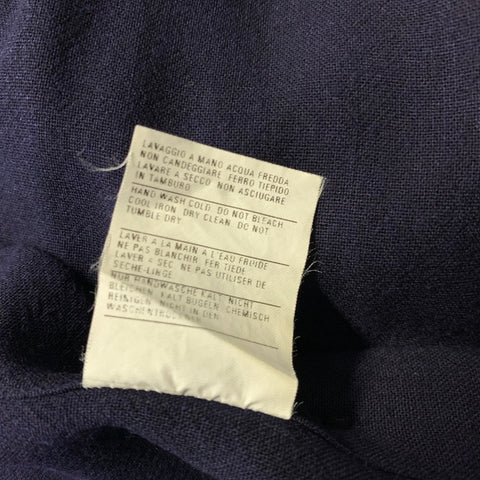 ARMANI COLLEZIONI Size M Navy Viscose Long Sleeve Shirt