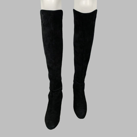STUART WEITZMAN Size 7.5 Black Suede Pull On Boots