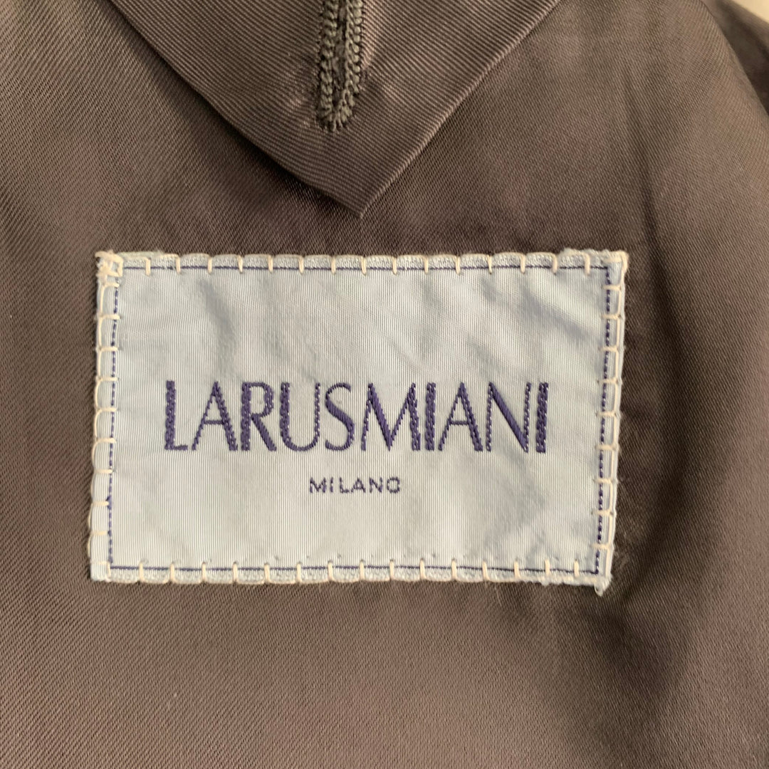 LARUSMIANI Size 42 Brown Black Beige Window Pane Cashmere Sport Coat